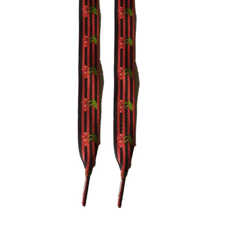 Κορδόνια Παπουτσιών NS97 Cherry Black Red