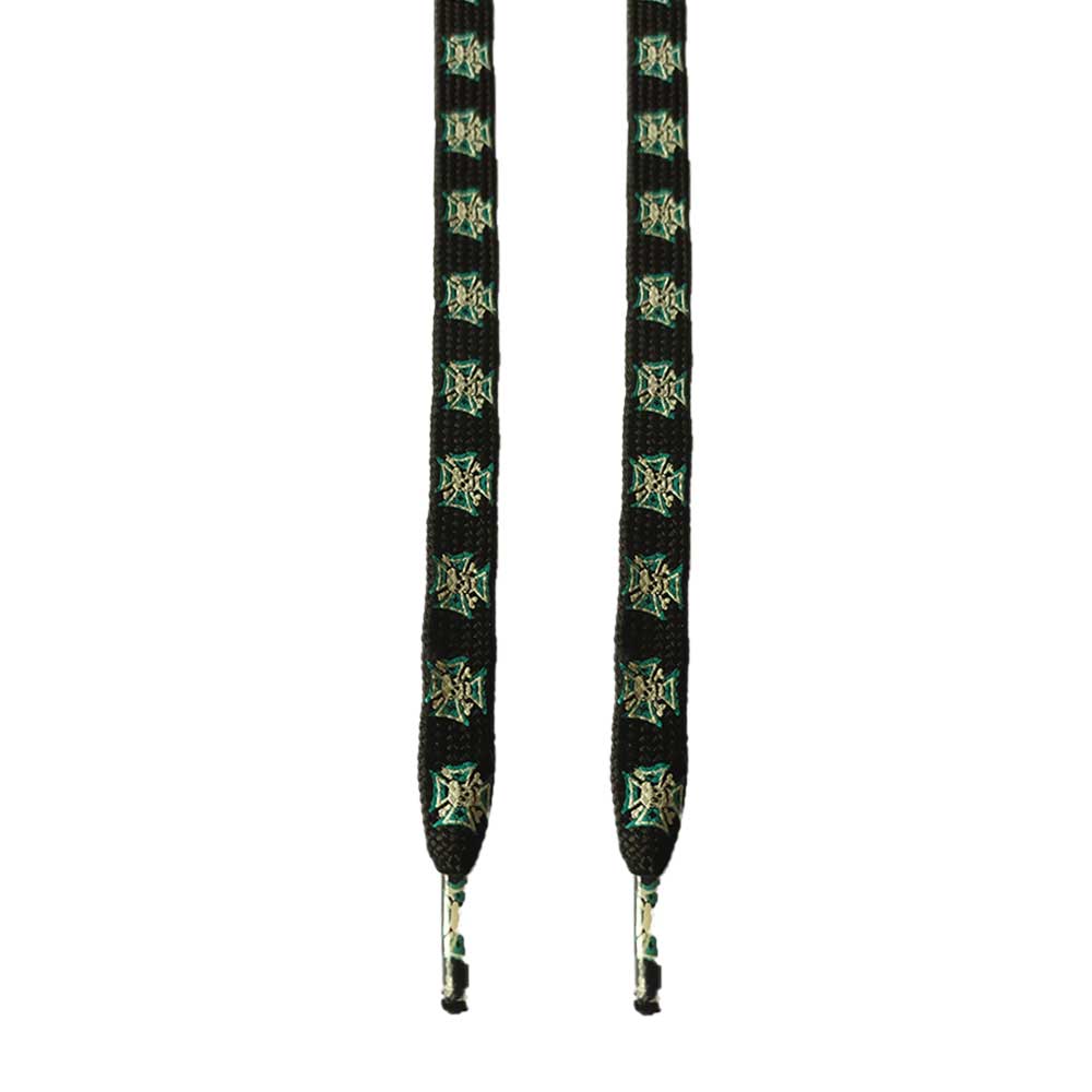 Κορδόνια Παπουτσιών NS97 Skull Cross Black