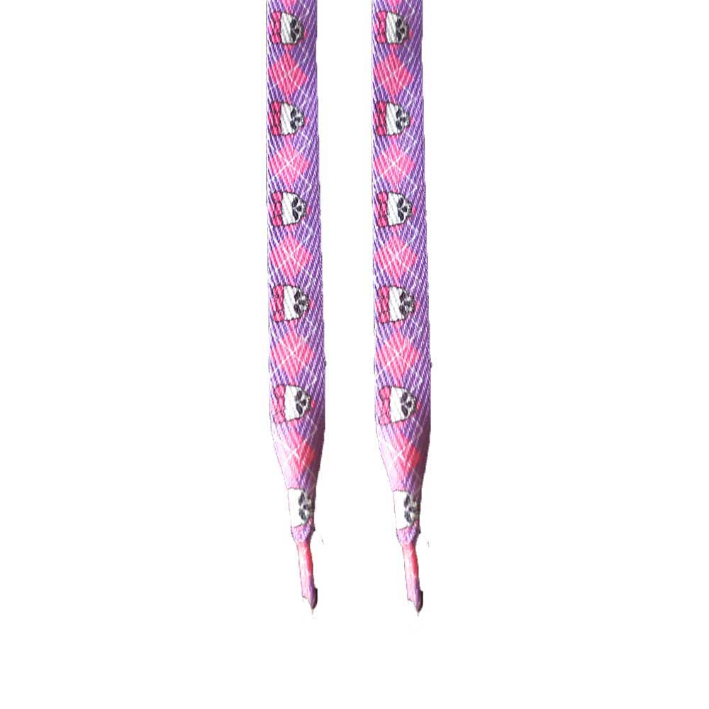 Κορδόνια Παπουτσιών NS97 Skull Love Purple