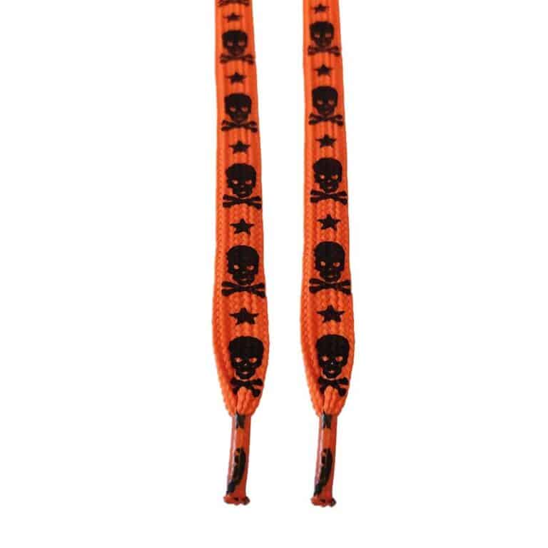 Κορδόνια Παπουτσιών NS97 Skull Orange Fluo