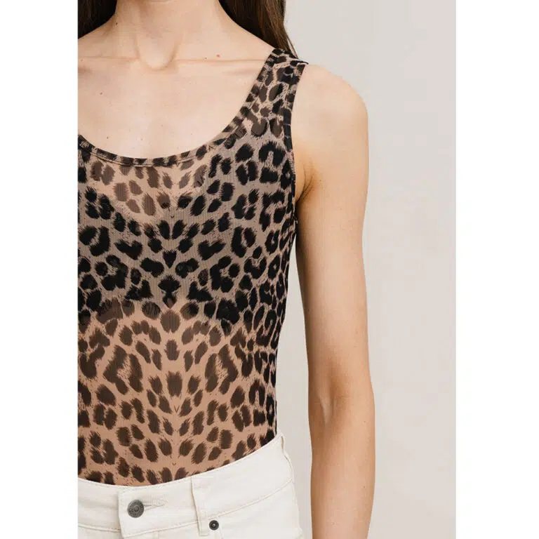 Αμάνικο Διαφανές Top Rut & Circle Bianca Animal Print - Image 3