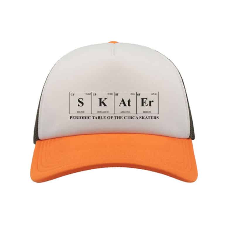 Circa Skater Unisex Hat Orange White Olive