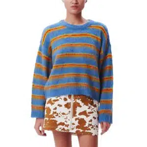 Πλεκτή Μπλούζα Obey Delilah Atlantic Blue Multi