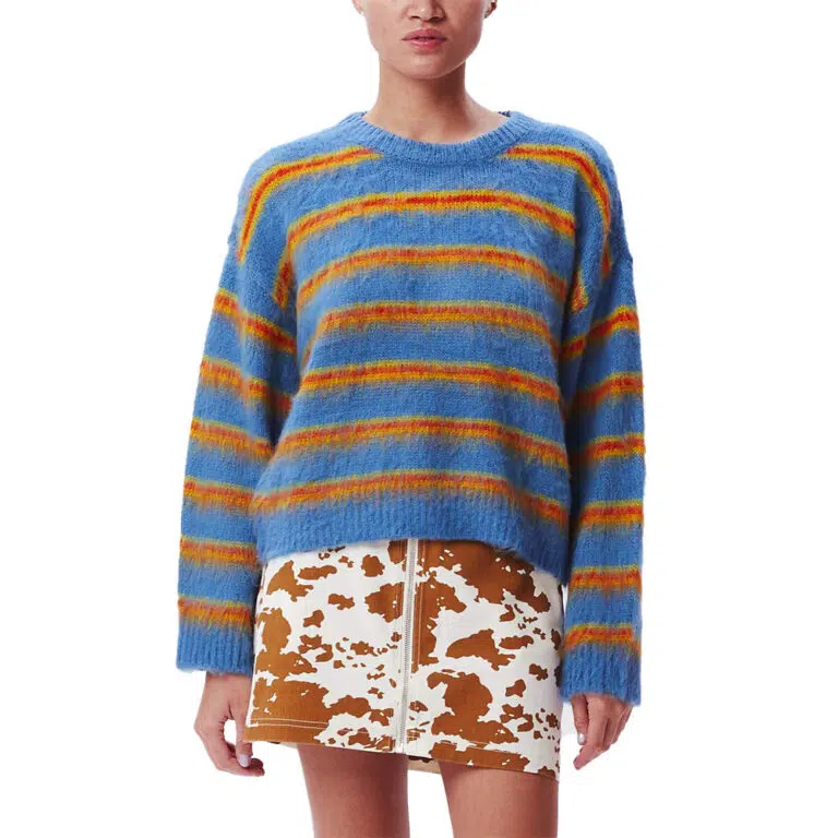 Πλεκτή Μπλούζα Obey Delilah Atlantic Blue Multi