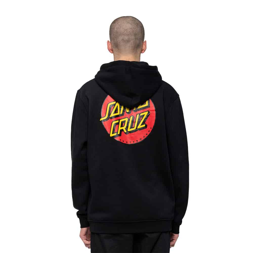 Ανδρικό φούτερ με κουκούλα Santa Cruz Classic Dot Chest Hoodie σε μαύρο χρώμα διαθέσιμο στο ns97.gr Kastoria.