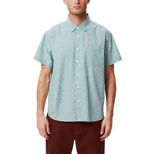 obey burst woven ss turquoise
