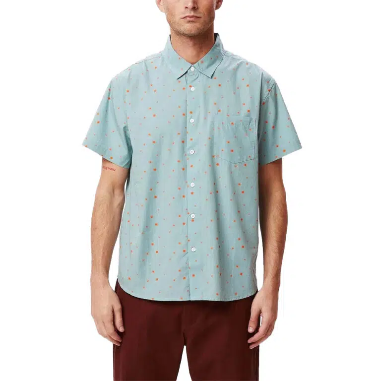 obey burst woven ss turquoise