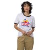 Γυναικείο T-shirt HUF Ringer Tee σε λευκό χρώμα με μαύρο γιακά και μανίκια, μπροστινό τύπωμα HUF και χαλαρή εφαρμογή.