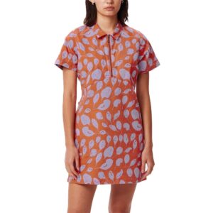 Obey Leaves Dress Ginger Biscuit