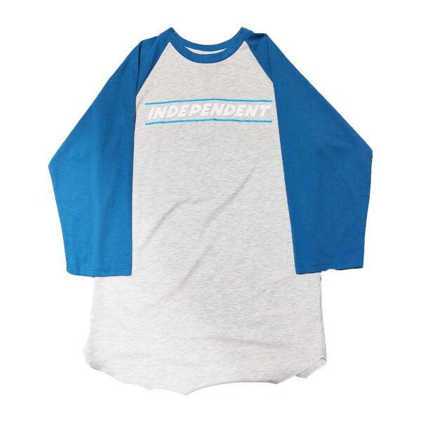 Independent BTG Shear Baseball Raglan Tee Grey Blue