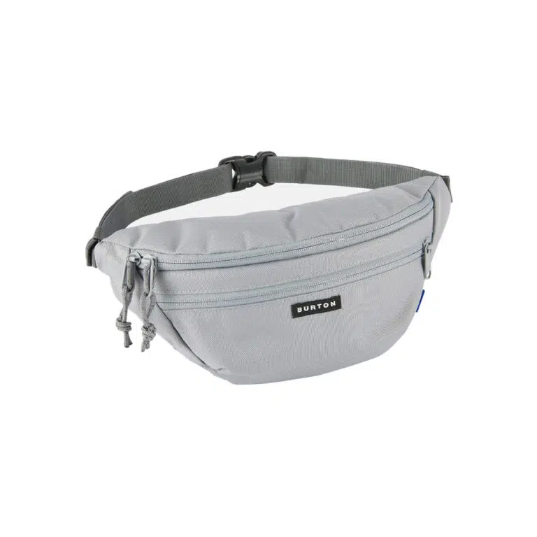 Γκρι unisex τσαντάκι μέσης Burton Hip Pack 3L σε χρώμα Sharkskin με εξωτερική τσέπη και ρυθμιζόμενο ιμάντα.