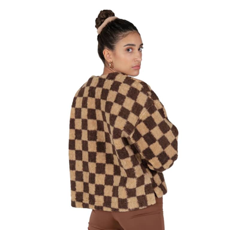 Teddy Jacket 24 Colours Brown Check