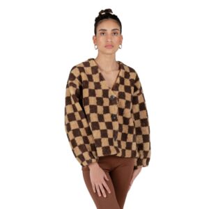 Teddy Jacket 24 Colours Brown Check