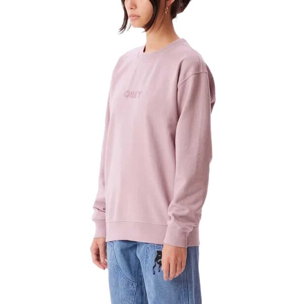 Obey Bold Recycled Crewneck Pigment Lilac Chalk