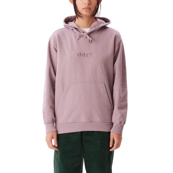 Obey Bold Recycled Unisex Hoodie Lilac Chalk
