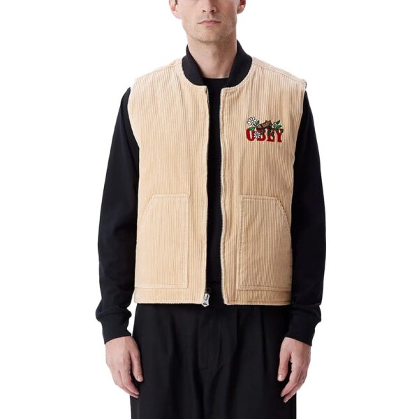 Obey Duke Corduroy Vest Irish Cream