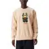Obey Bear Icon Crewneck Oat Milk