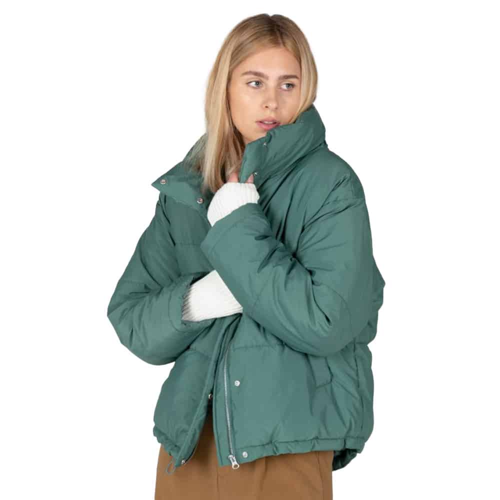 24 Colours Puffer Jacket Green