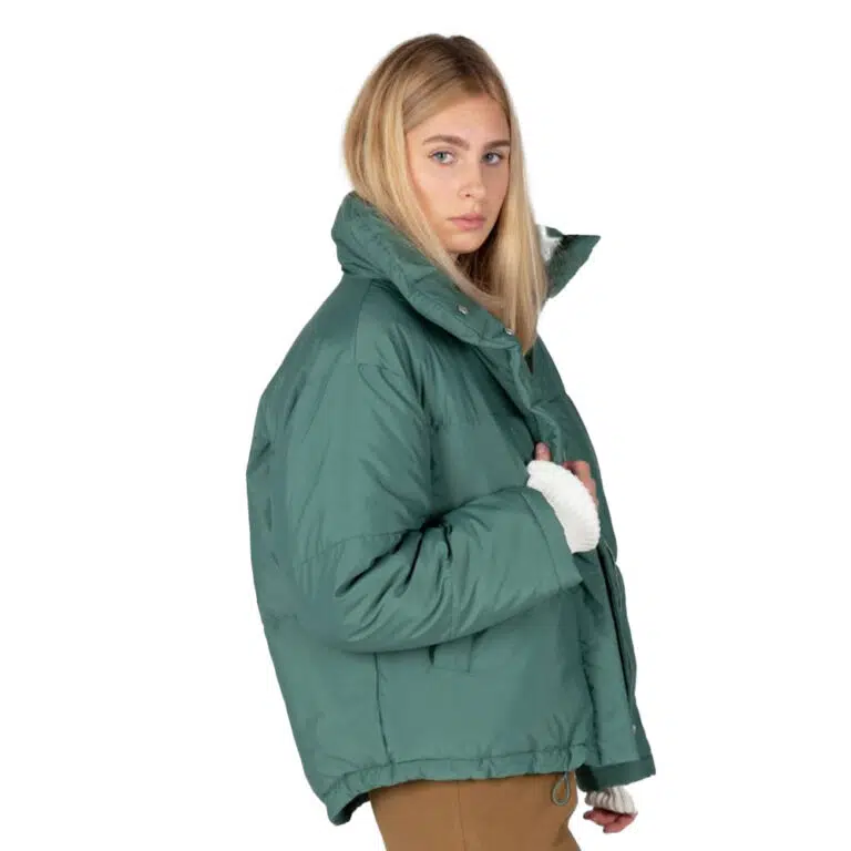 24 Colours Puffer Jacket Green