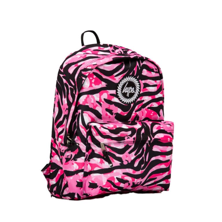 Hype Pink Zebra Backpack 18L Animal Print