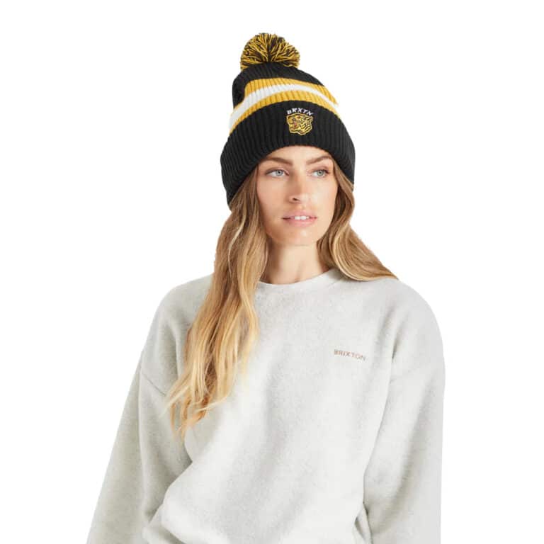 Unisex Σκουφί Brixton Kit Pom Black Off White - Image 3