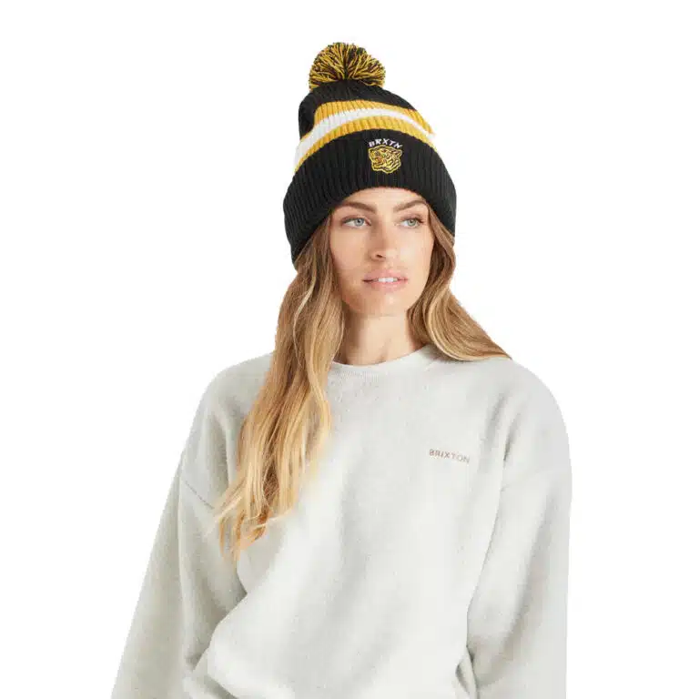 Unisex Σκουφί Brixton Kit Pom Black Off White - Image 3