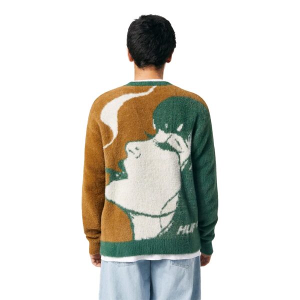 HUF Feels Good Cardigan Knit Brown