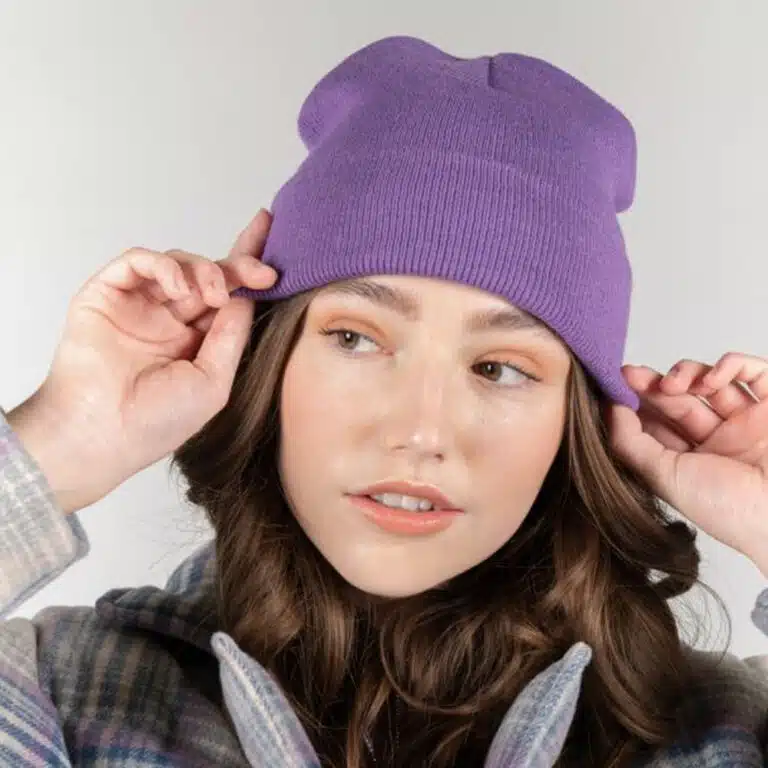 24 Colours Purple Beanie
