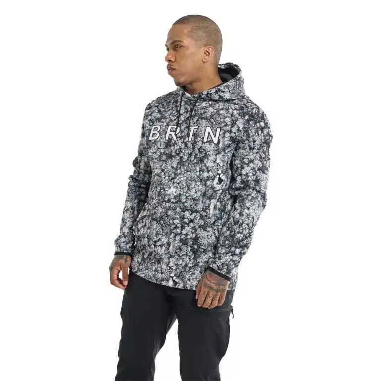 Fleece Hoodie Burton Crown Aerial Pines