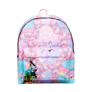 Hype Backpack Holographic Rainbow Crest Multicolor