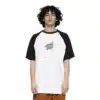 T-Shirt Santa Cruz Holo Moon Dot Raglan White Black