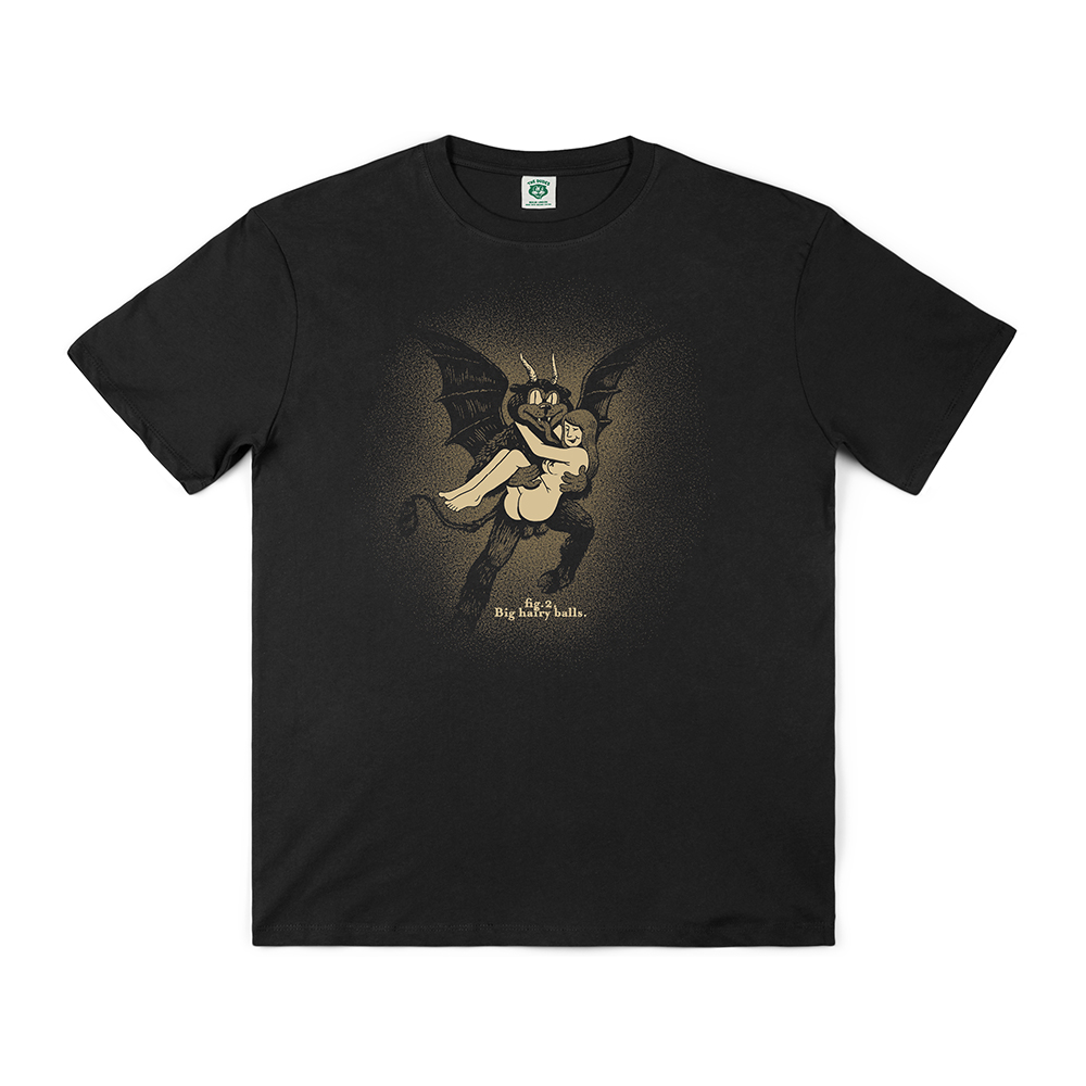 T-Shirt The Dudes Hairy Balls Black
