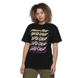 Unisex T-Shirt Santa Cruz Grid Stacked Black