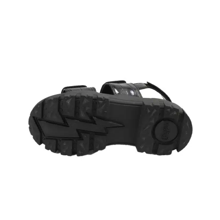 sandalia Buffalo Aspha SND Croco Vegan Black