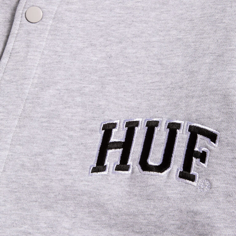 HUF Unisex Athletic Cardigan Heather Grey