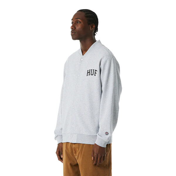 HUF Unisex Athletic Cardigan Heather Grey