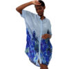 Religion Oversized Frame Tunic Peripheral Blue