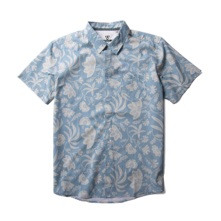 floral poukamiso Vissla Piha Eco Stone Blue