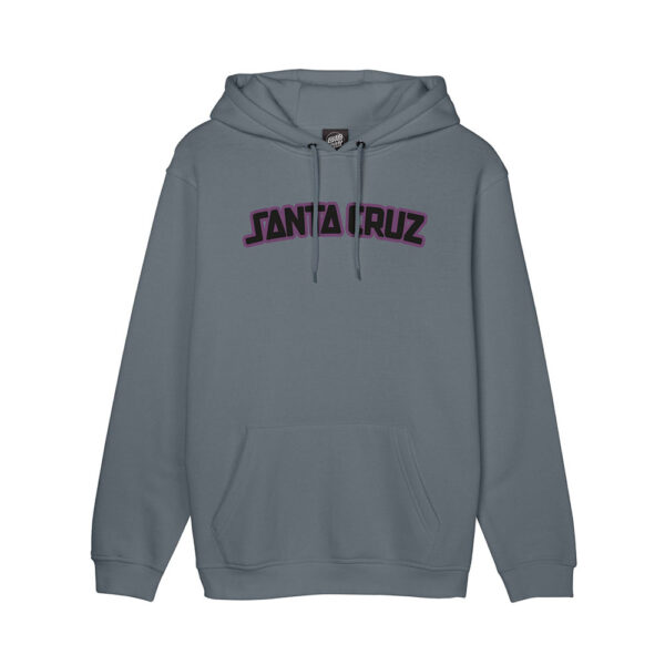 Santa Cruz Arch Strip Hoodie Iron Grey