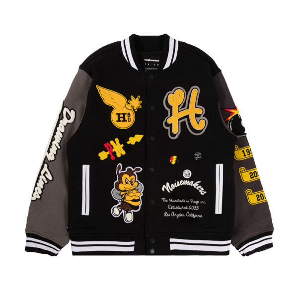 The Hundreds Replay Letterman Jacket Black