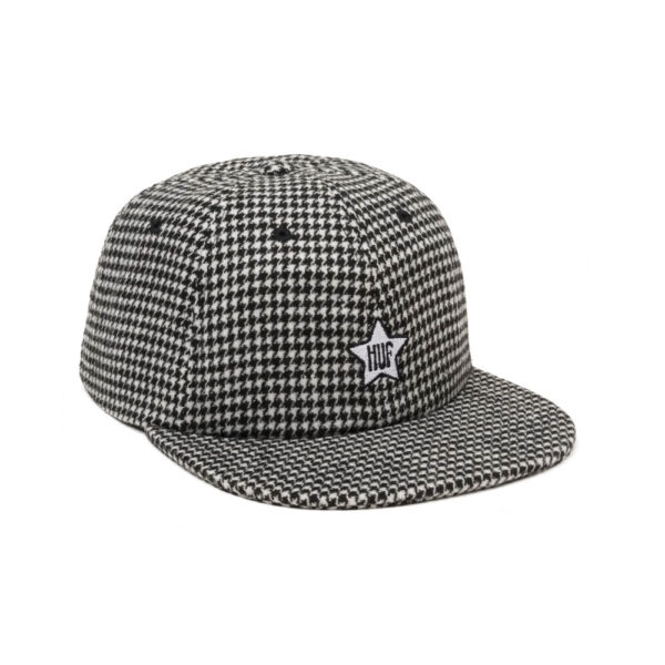 HUF One Star Houndstooth 6 Panel Hat Black