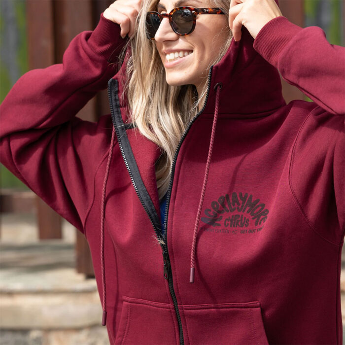 Aceplaymore Sunset Unisex Zip Hoodie Burgundy