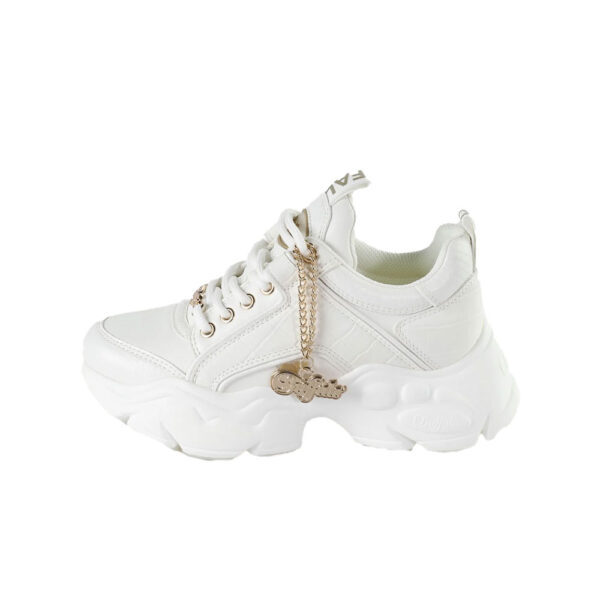 Buffalo Binary Glam Sneakers White Animal Mix