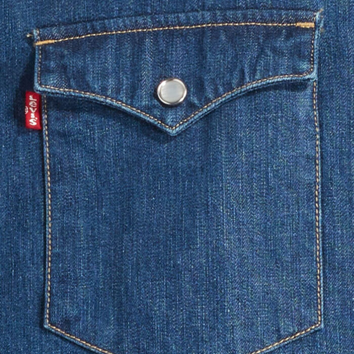 Levi's Barstow Western Shirt Med Indigo Blue