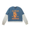 The Hundreds Power Unisex Cropped T-Shirt Blue