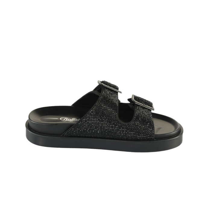 Buffalo Sol Ari Glam Slides Black