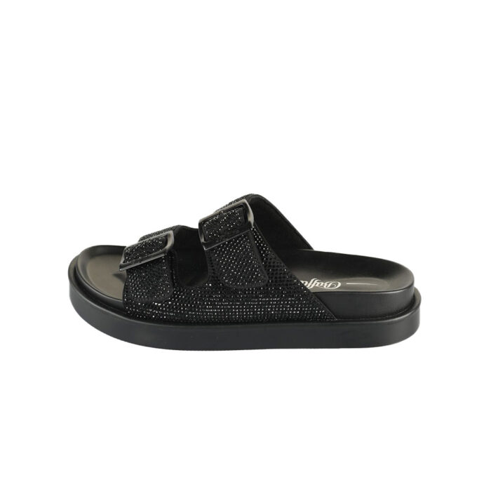 Buffalo Sol Ari Glam Slides Black