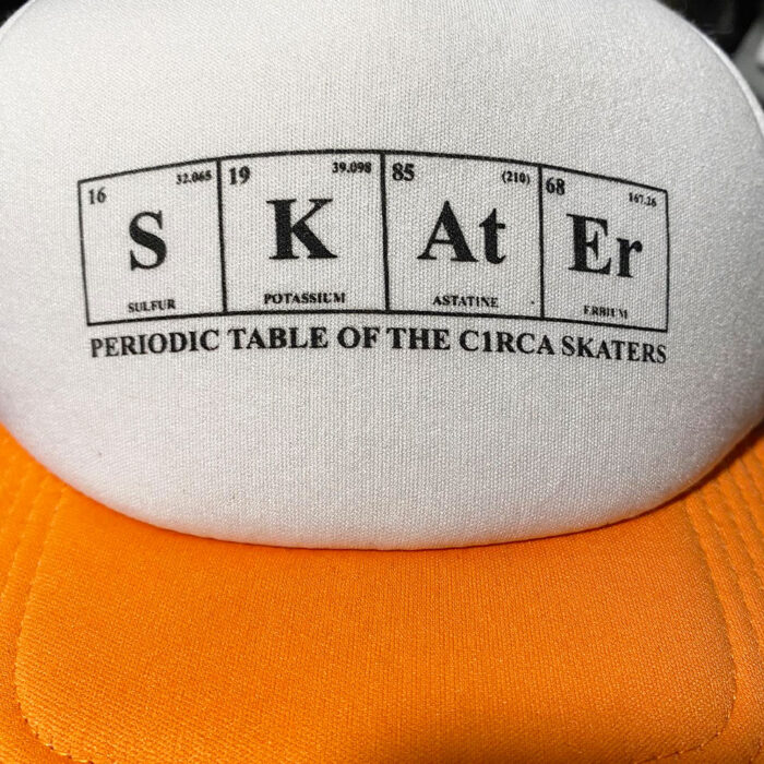 Circa Skater Unisex Hat Orange White Olive - Image 2