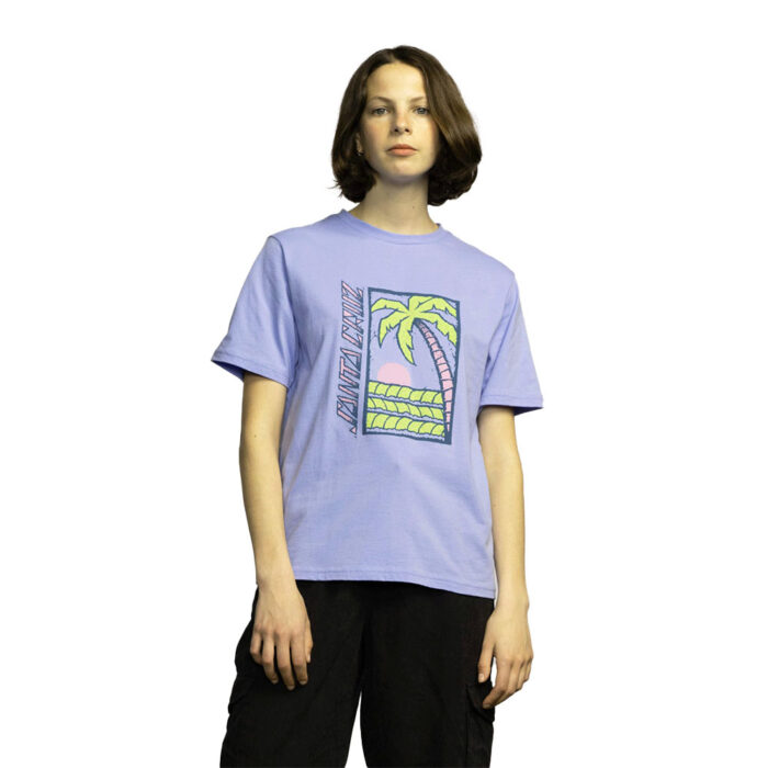 Santa Cruz Palm Strip Loose Fit T-Shirt Hyacinth
