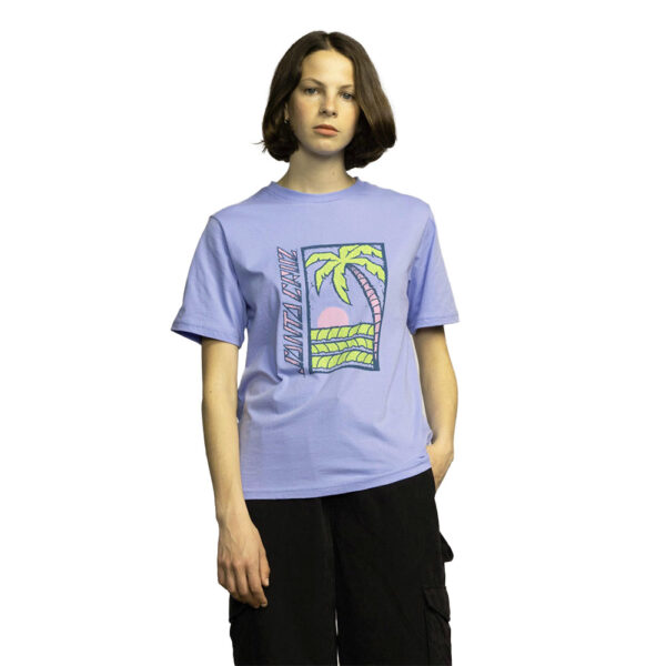 Santa Cruz Palm Strip Loose Fit T-Shirt Hyacinth